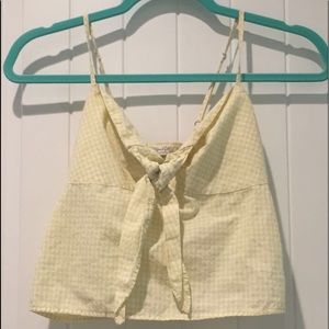 RARE Brandy Melville Plaid Tie- Tank